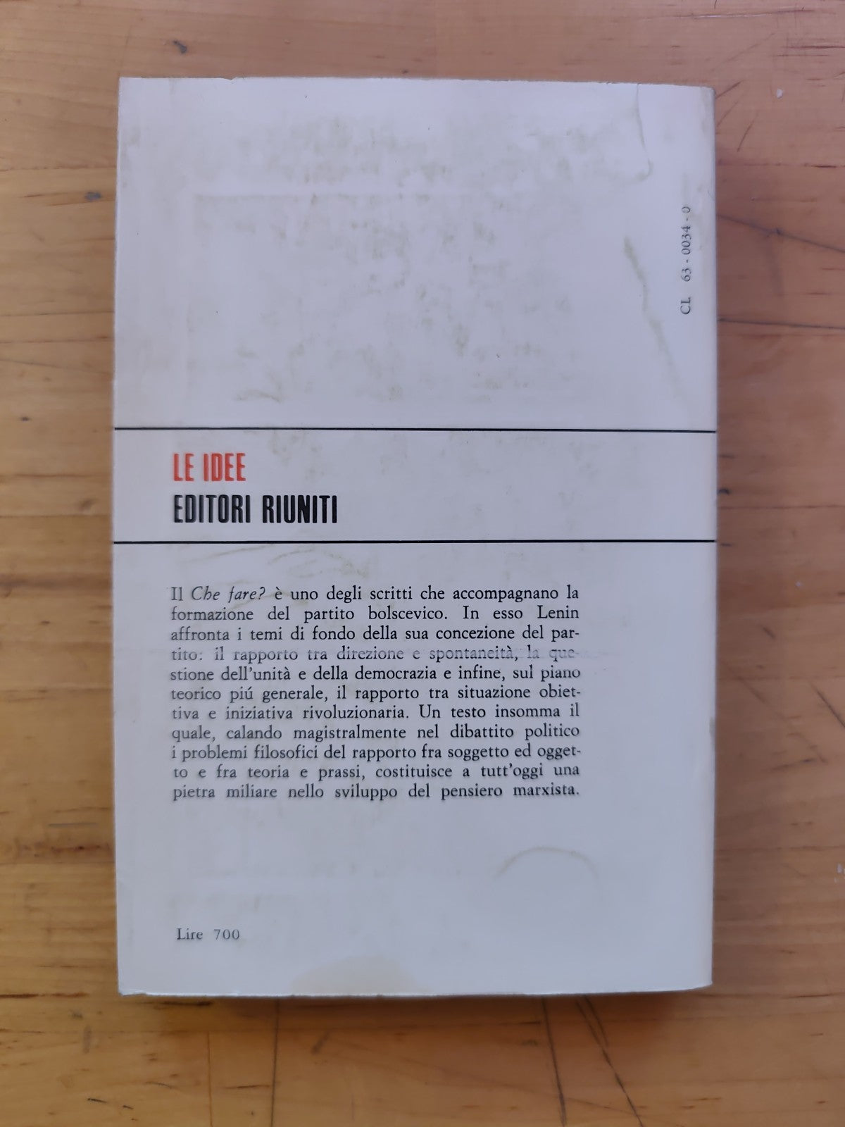 Che fare? Lenin, Editori Riuniti 1969