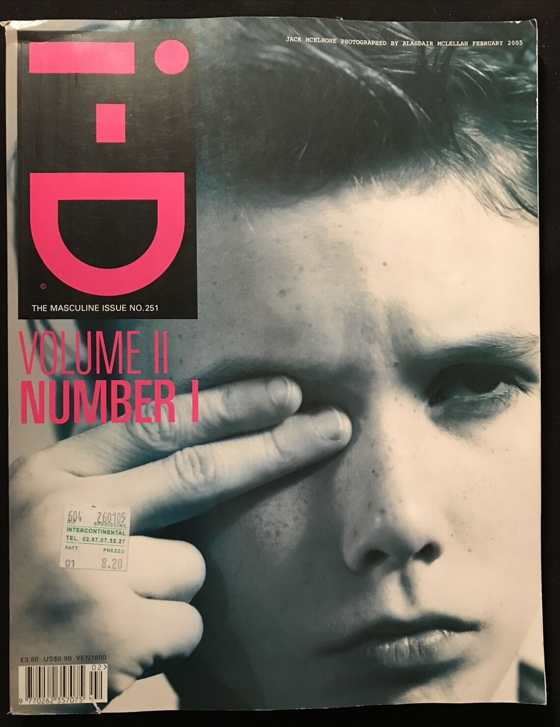 i-D magazine february 2005 issue no. 251. the masculine issue. Jack Mclehone #