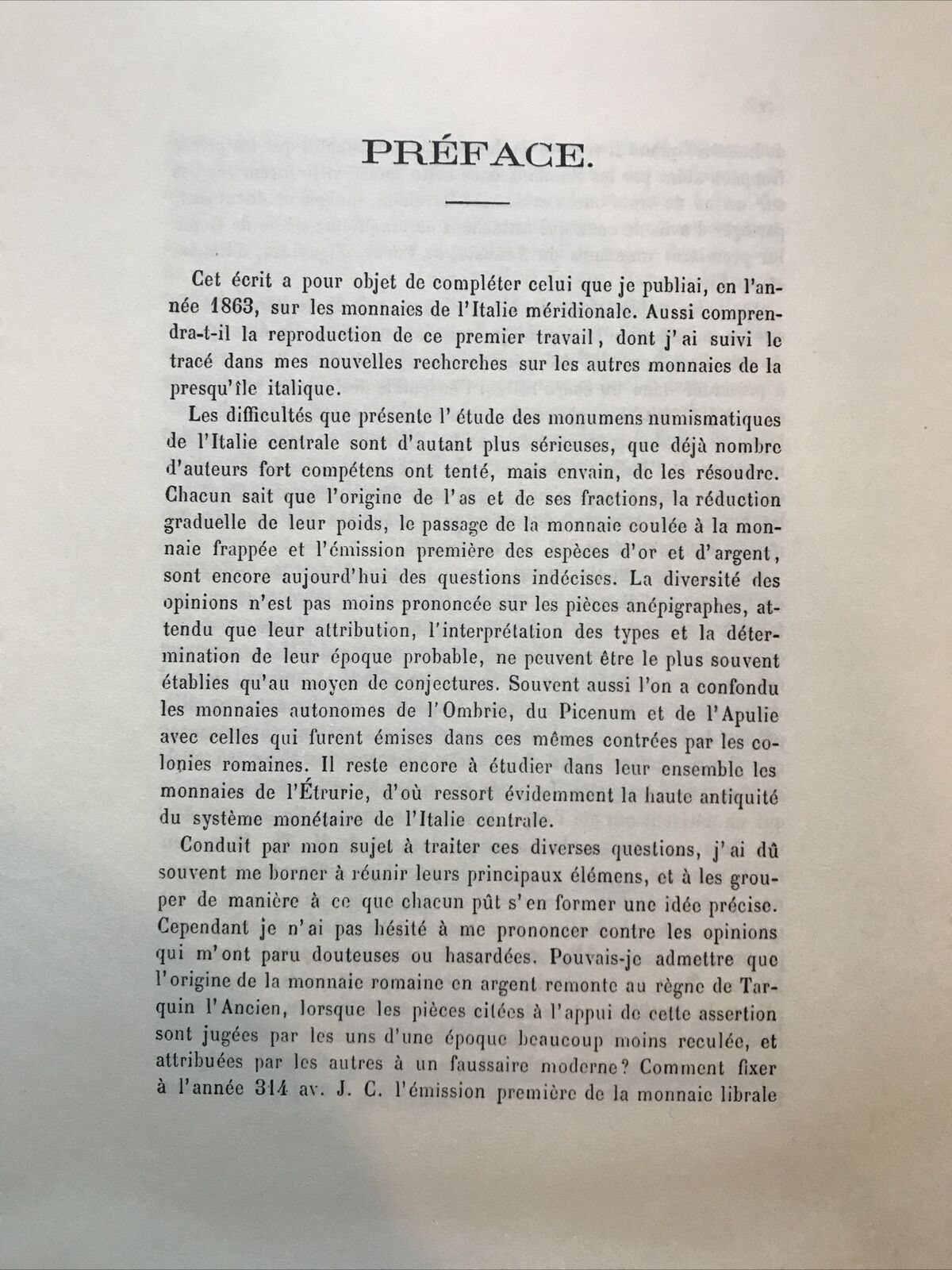 Recherches sur les monnaies de la presqu'ile Italique, L. Sambon. A. Forni #