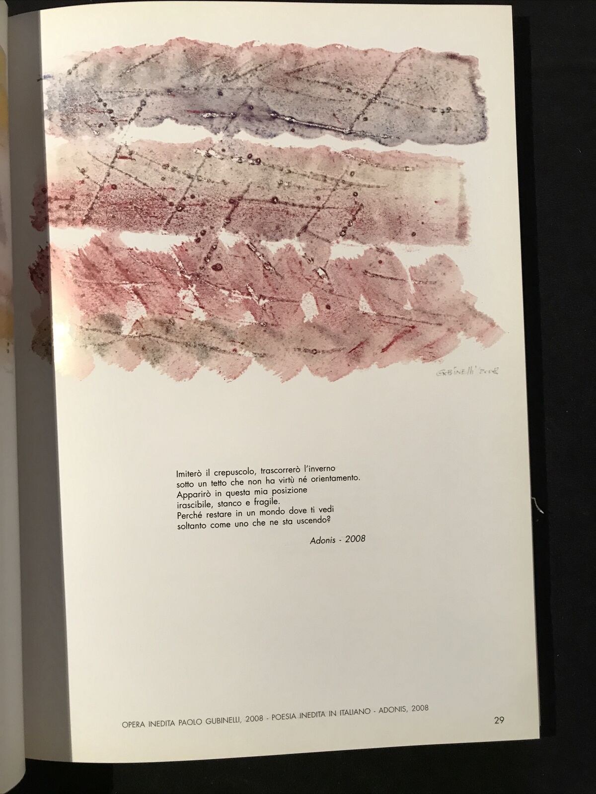 PAOLO GUBINELLI opere inedite, ADONIS - Carmine Benincasa