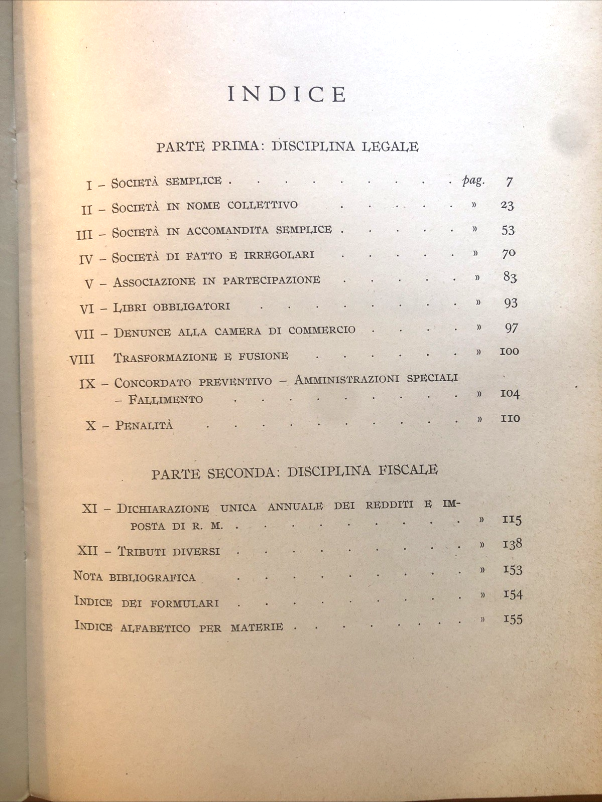 Le società personali - Francesco Martinenghi, Pirola 1955