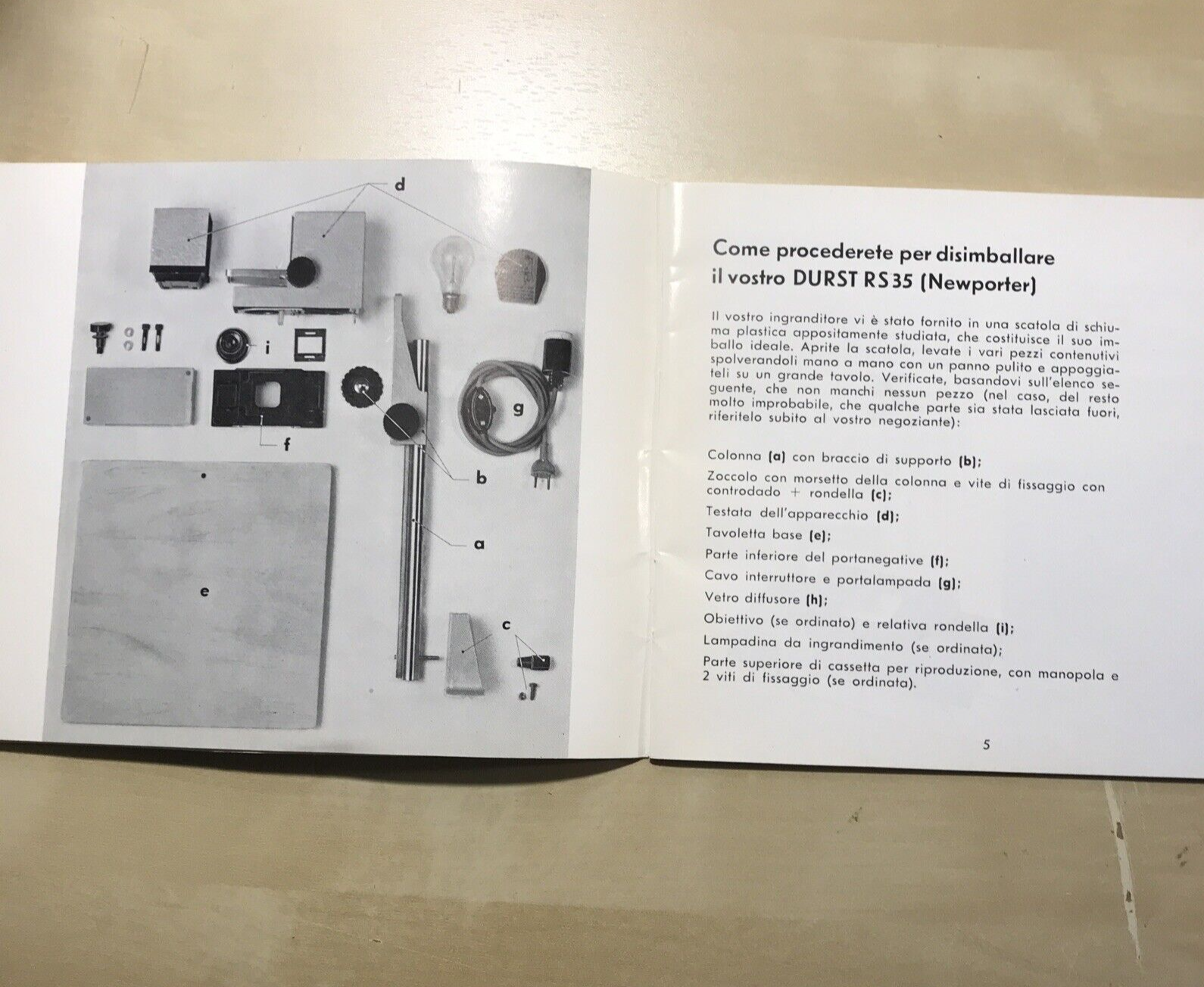 DURST RS 35 istruzioni, manuale di utilizzo, libretto delle istruzioni