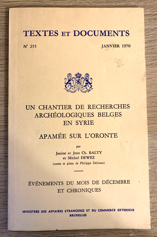 Un chantier de recherches archéologique Belges en Syrie. textes et documents 255