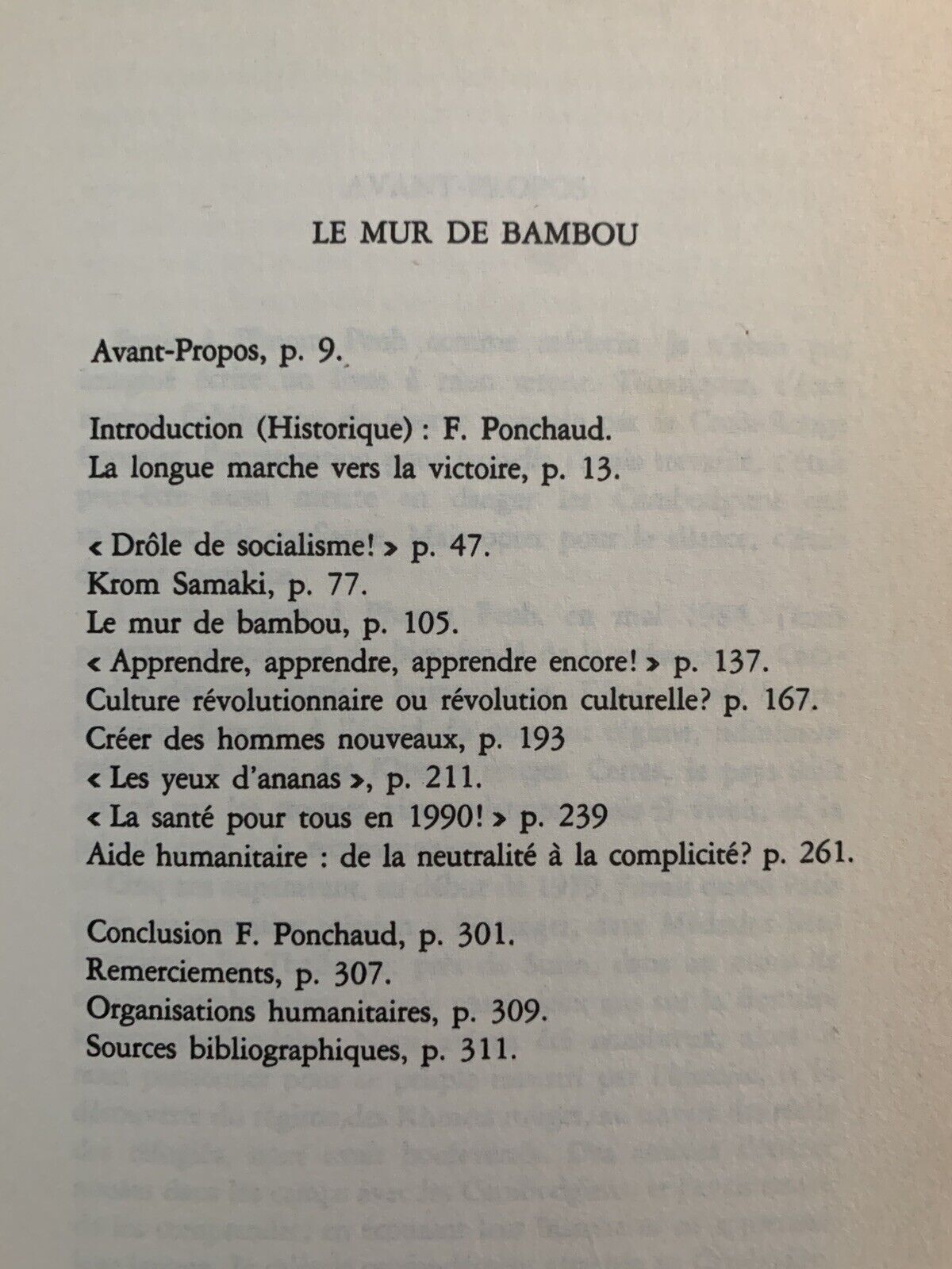 LE MUR DE BAMBOU - ESMERALDA LUCIOLLI le Cambodge après Pol Pot 1988