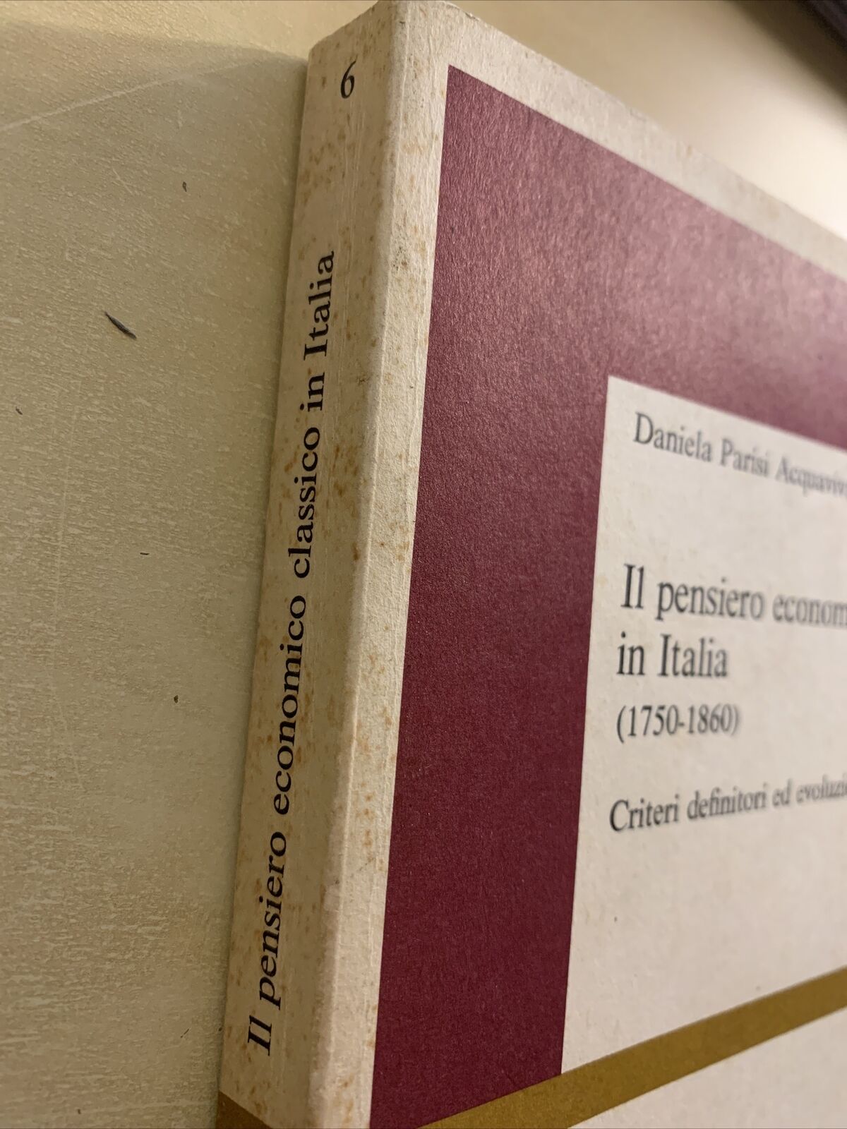 Il pensiero economico classico in Italia 1750-1860. Daniela Parisi Acquaviva