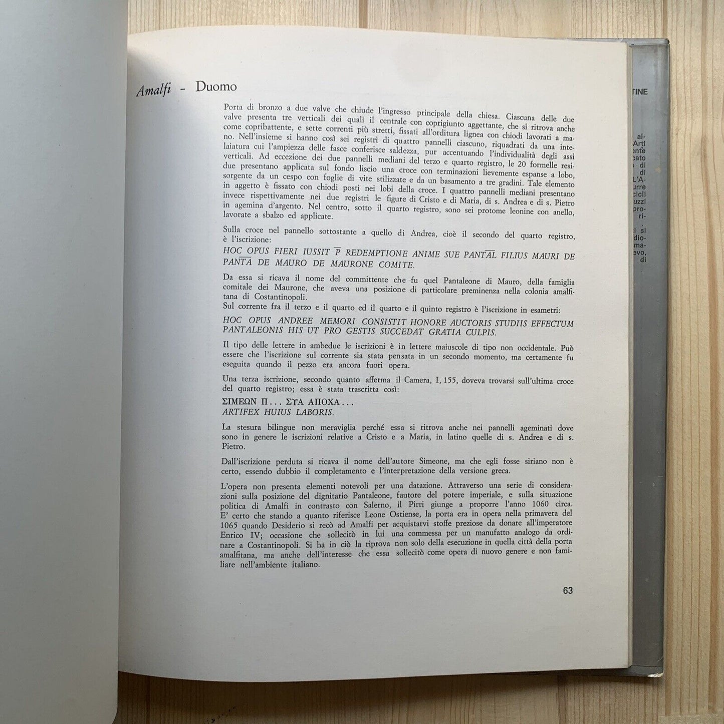 LE PORTE BRONZEE BIZANTINE IN ITALIA - Guglielmo Matthiae, Officina Ed. 1971 #