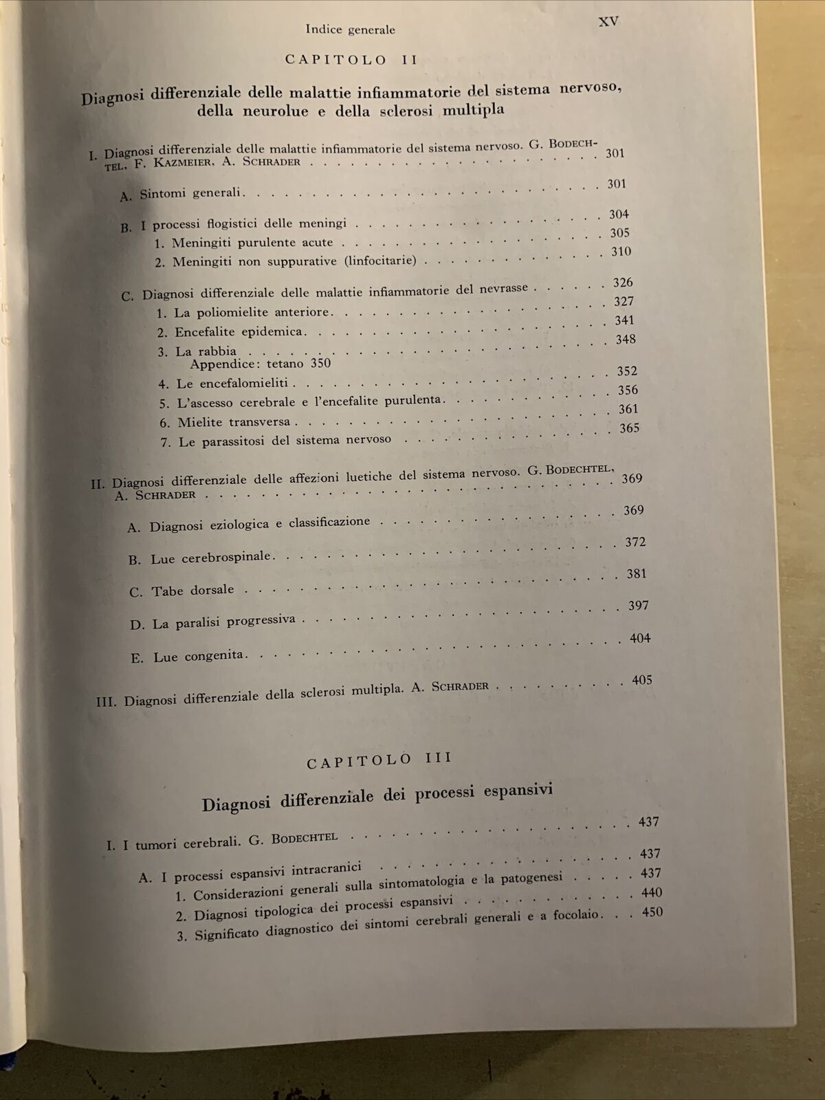 DIAGNOSI DIFFERENZIALE DELLE SINDROMI NEUROLOGICHE - BODECHTEL, ABRUZZINI 1961 #