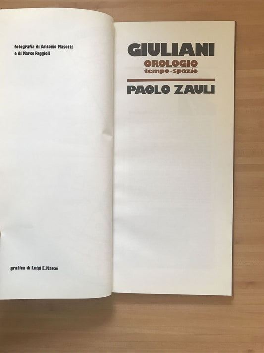 GIULIANI orologio tempo spazio PAOLO ZAULI
