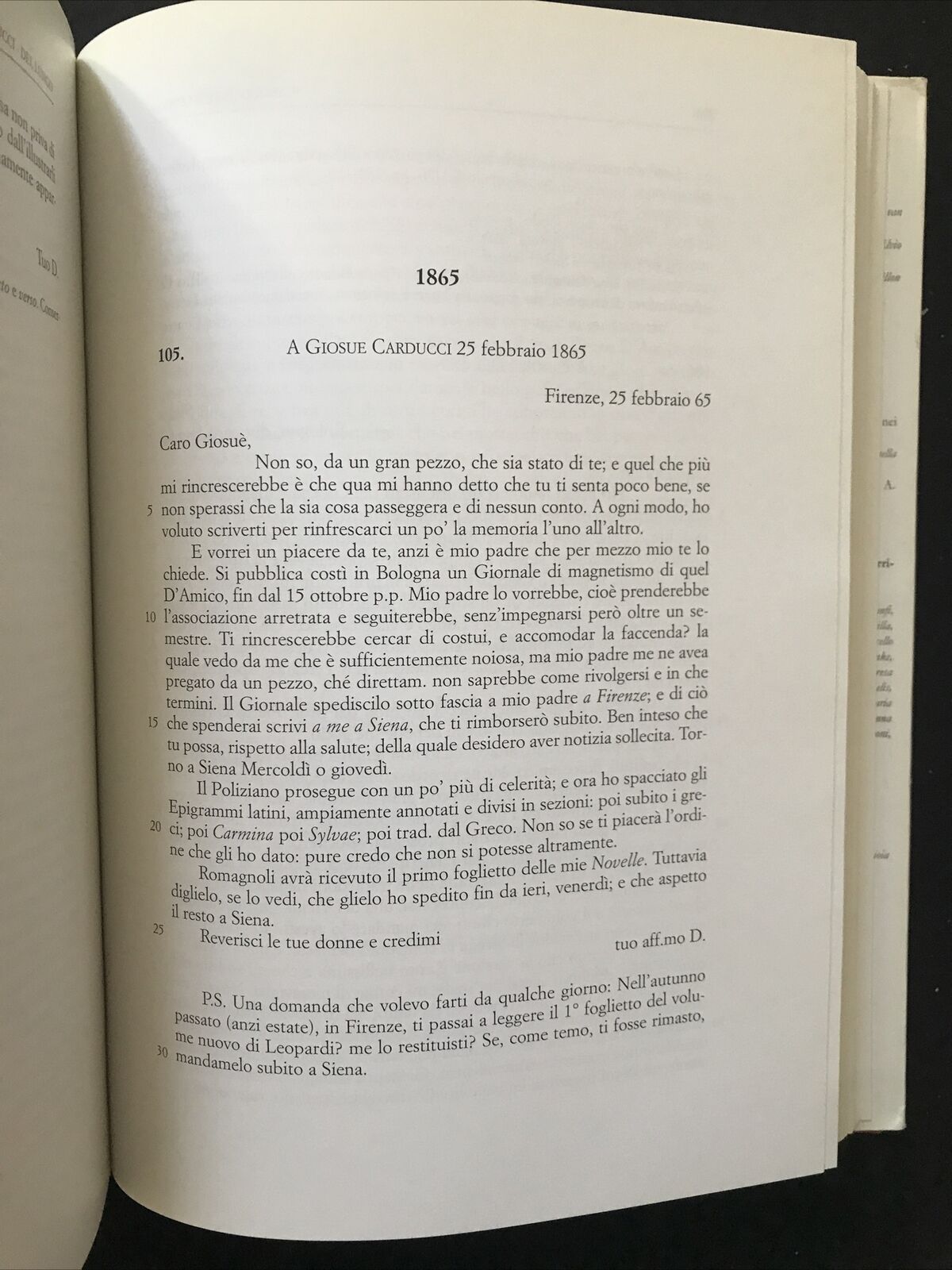 CARDUCCI GIOSUE, Carteggio 1858-1906, Mucchi editore, Marco Sterpos