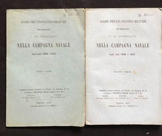 Diario Politico-Militare dell' Amm. C. Di Persano CAMPAGNA NAVALE 1860-1861