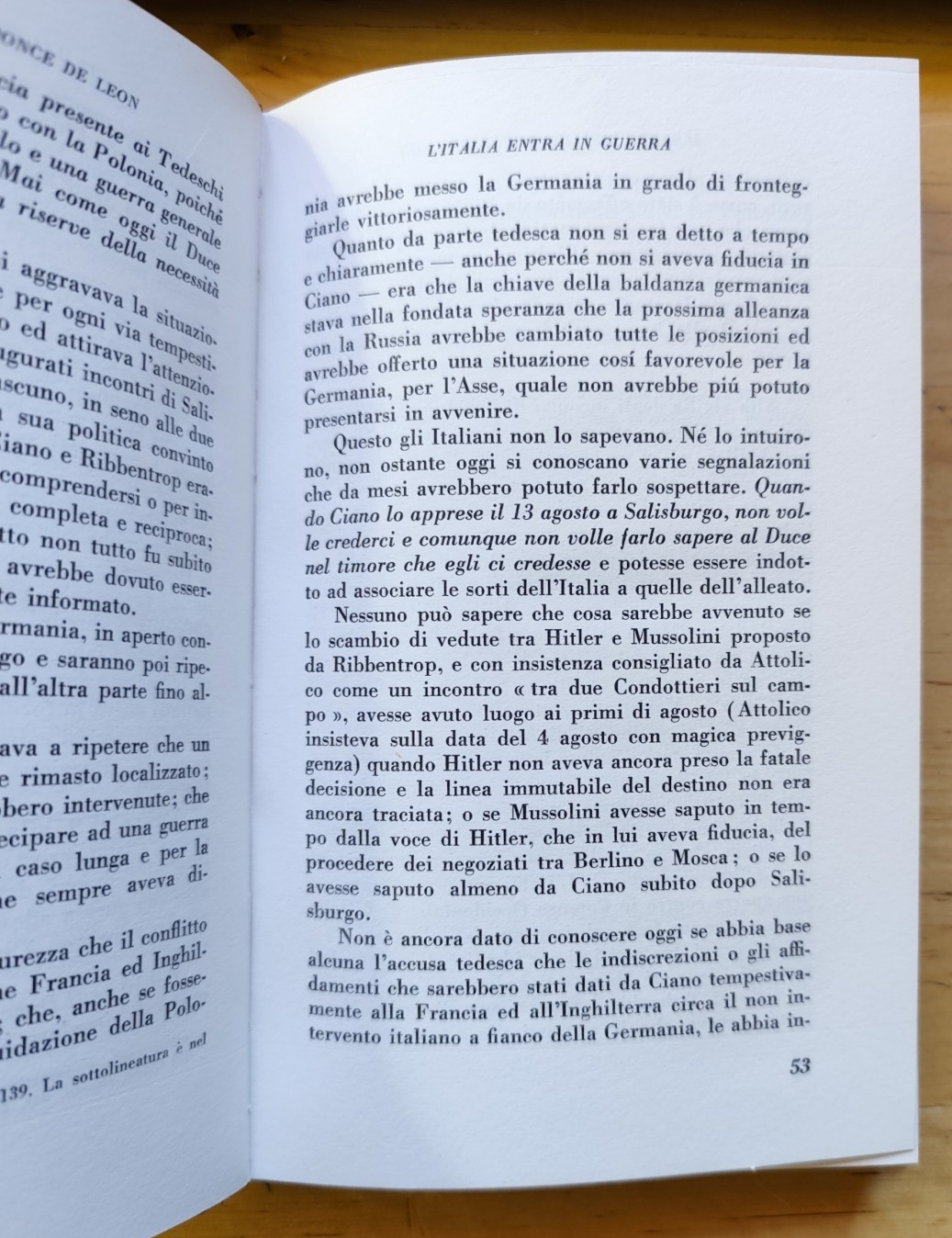 L'Italia entra in guerra, Alberto Mellini Ponce De Lion, Cappelli ed. 1963