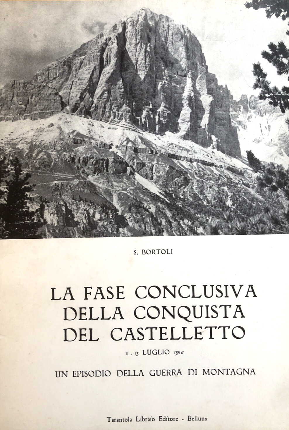 La fase conclusiva della conquista del Castelletto, S. Bortoli. Tarantola ed.