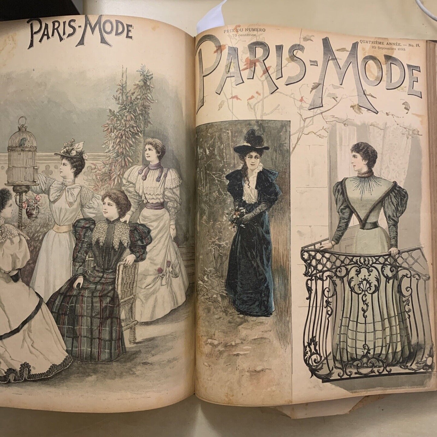 PARIS MODE antique french fashion magazine. Mode français 1893. 24 issues