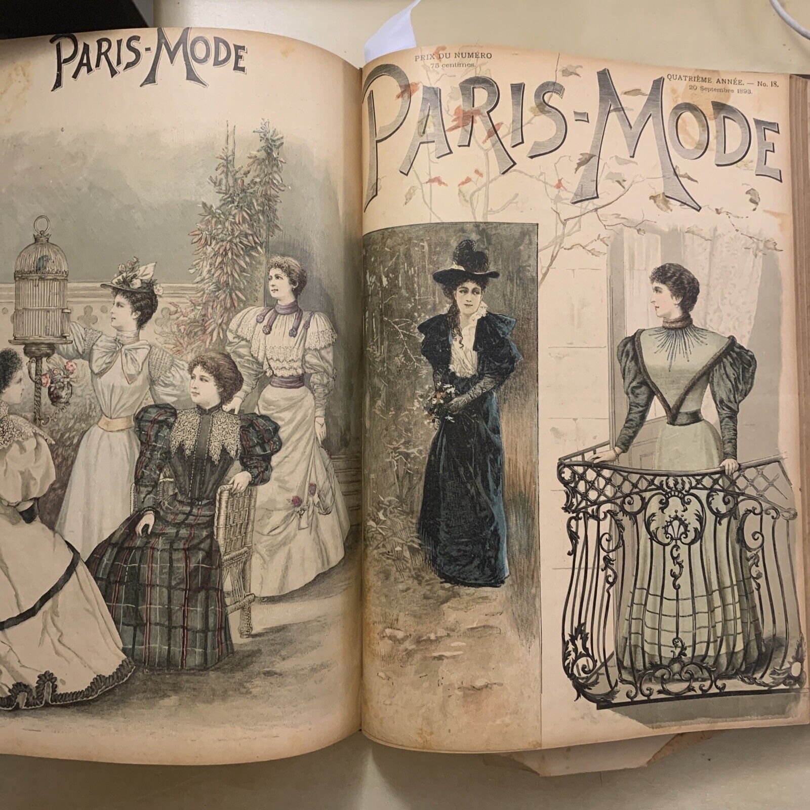 PARIS MODE antique french fashion magazine. Mode français 1893. 24 issues