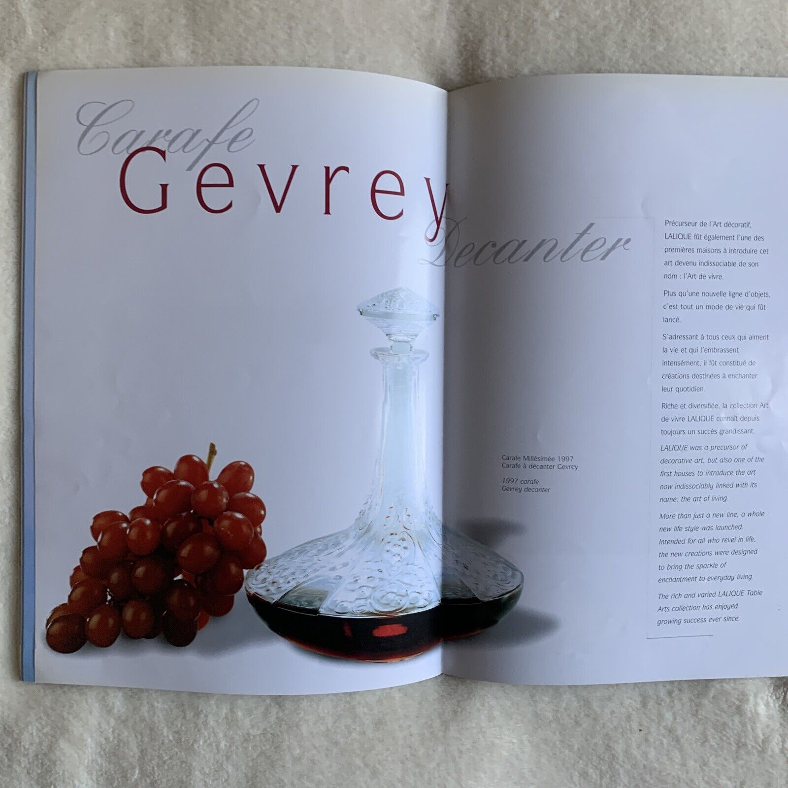 LALIQUE CATALOGUE CATALOG 1997 - L'univers lalique 1997 #