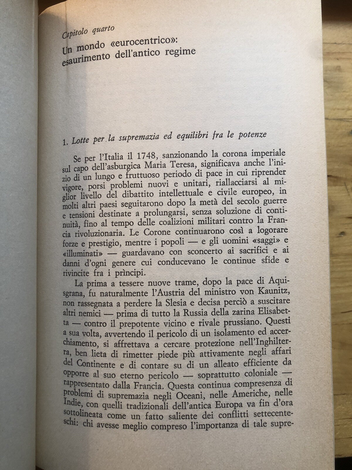 La civiltà europea nella storia mondiale XVIII/XIX secolo A. Caracciolo, Mulino