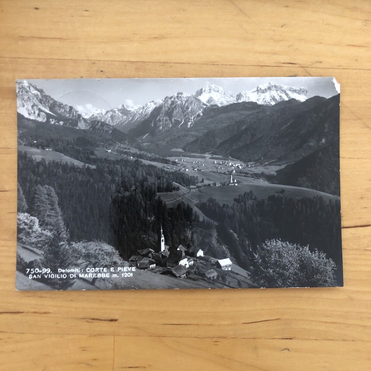 Cartolina DOLOMITI, CORTE E PIEVE, SAN VIGILIO MAREBBE  viaggiata