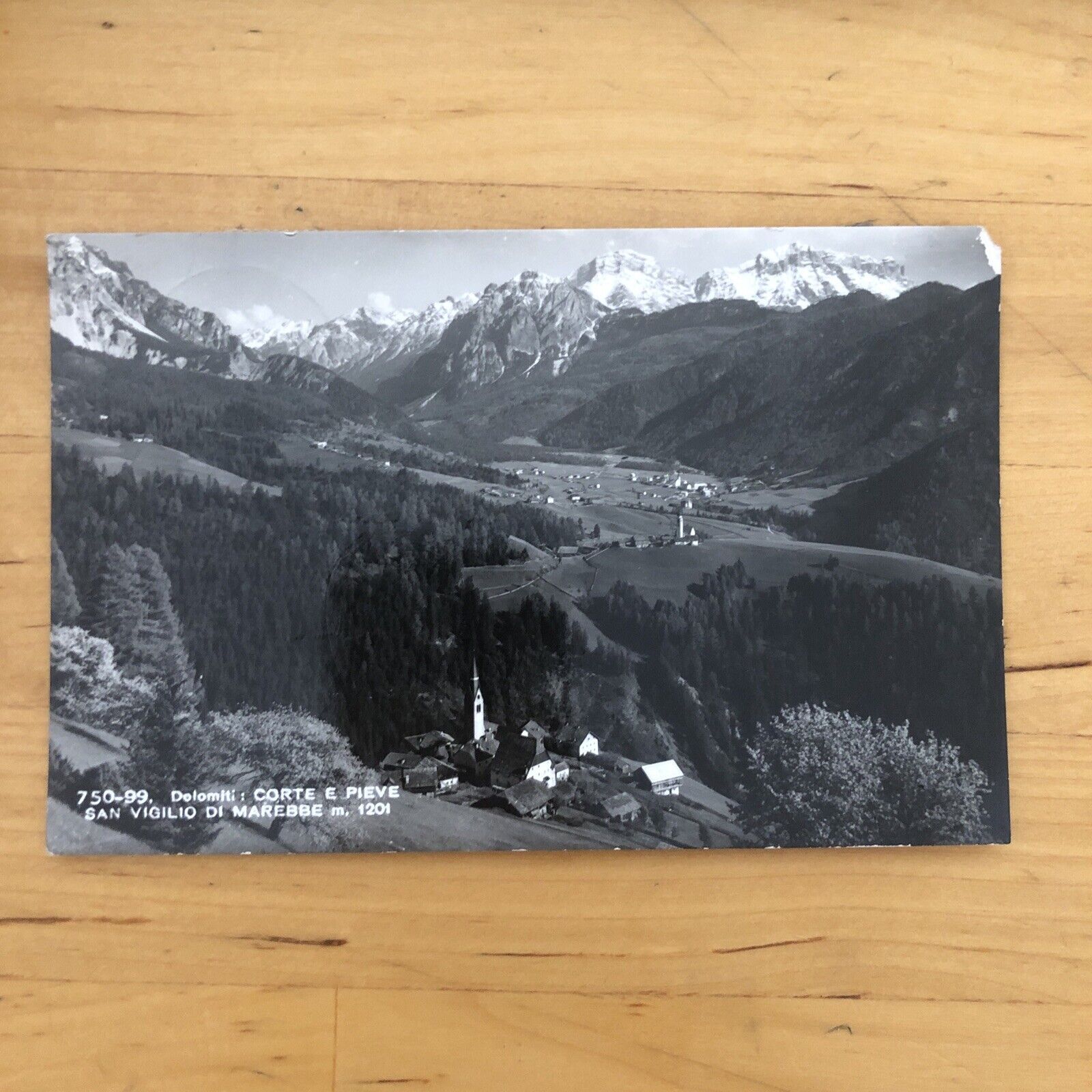 Cartolina DOLOMITI, CORTE E PIEVE, SAN VIGILIO MAREBBE  viaggiata