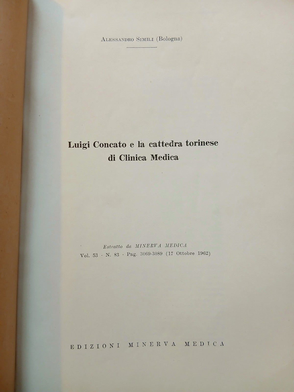 Luigi Concato e la cattedra torinese di clinica medica - Alessandro Simili 1962