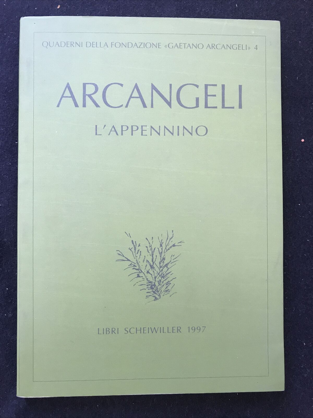 ARCANGELI, L'Appennino , libri Scheiwiller 1997.  POESIA