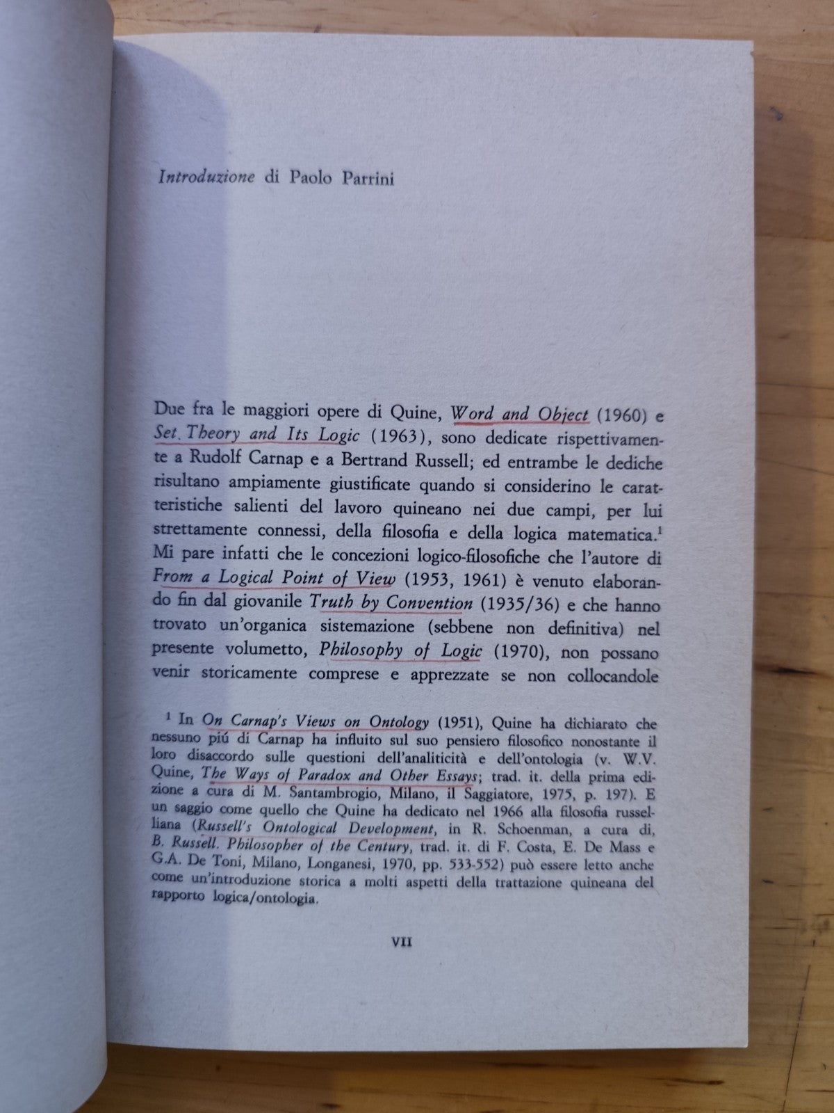 Logica e grammatica - Willard Van Orman Quine, il Saggiatore 1981