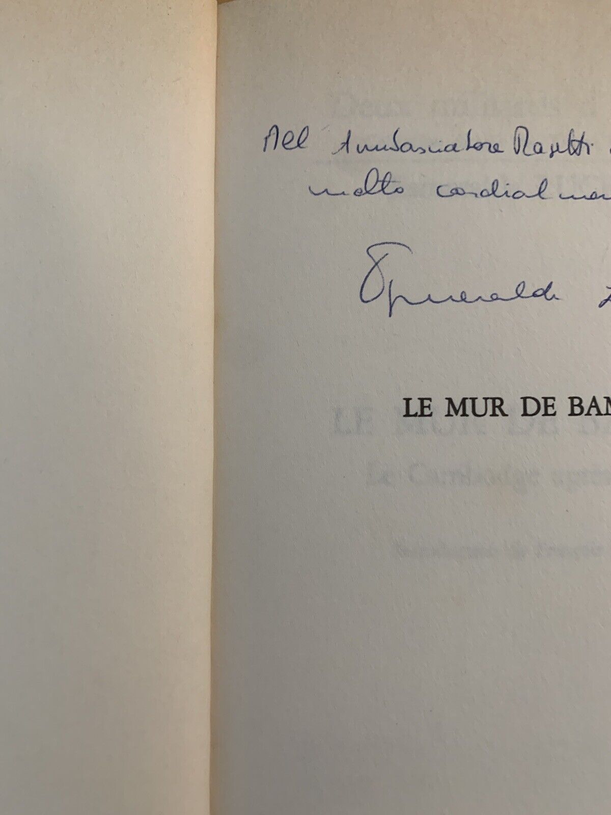 LE MUR DE BAMBOU - ESMERALDA LUCIOLLI le Cambodge après Pol Pot 1988