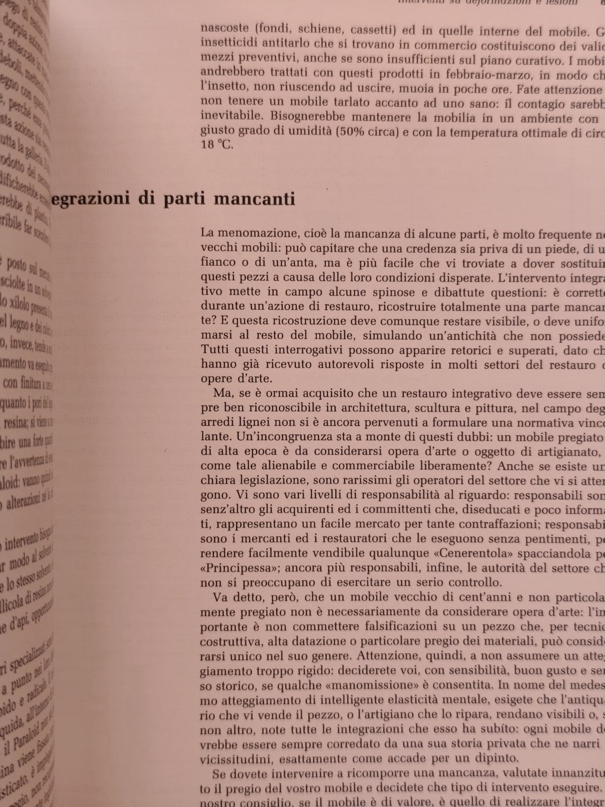 Il mobile d'antiquariato, antiche tecniche decorative moderni metodi di restauro