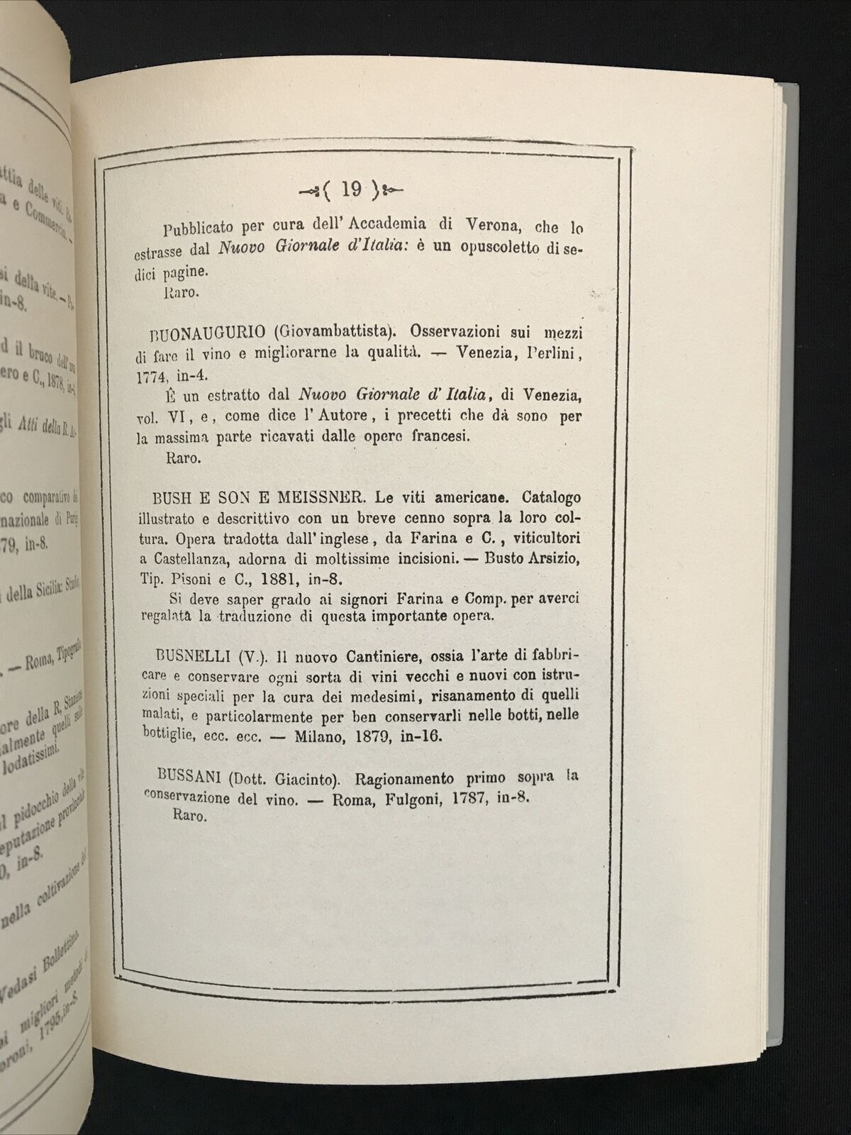 Catalogo ragionato delle Opere Viticoltura Enologia, Giacomo Sormanni. A. Forni