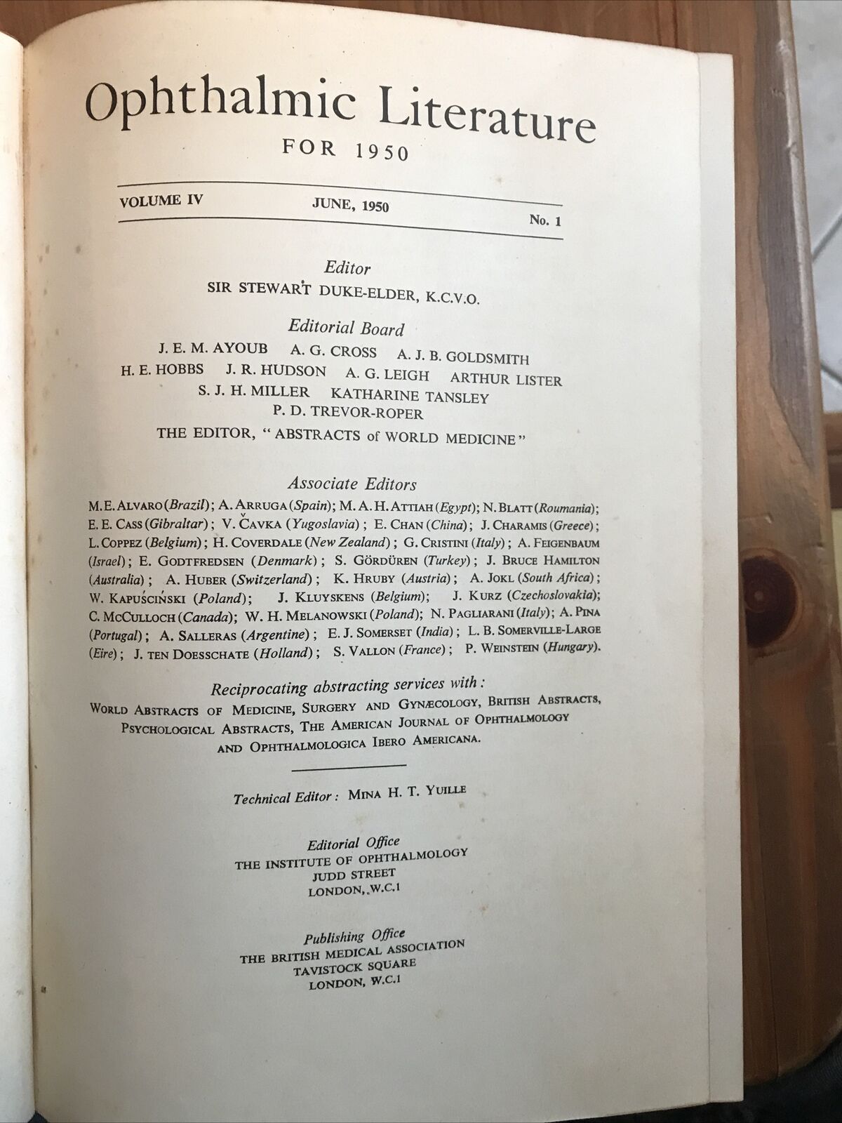 OPHTHALMIC LITERATURE - OFTALMOLOGIA 1950 Stewart Duke Elder voll. 4 pt. 1-2-3-4