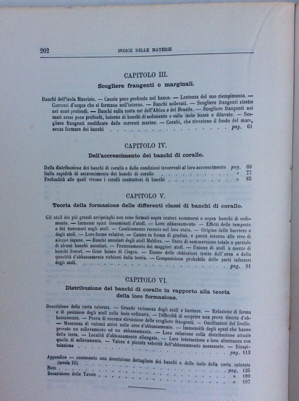 SULLA STRUTTURA DISPOSIZIONE DEI BANCHI DI CORALLO, DARWIN, UNIONE TIPOGRAFICO