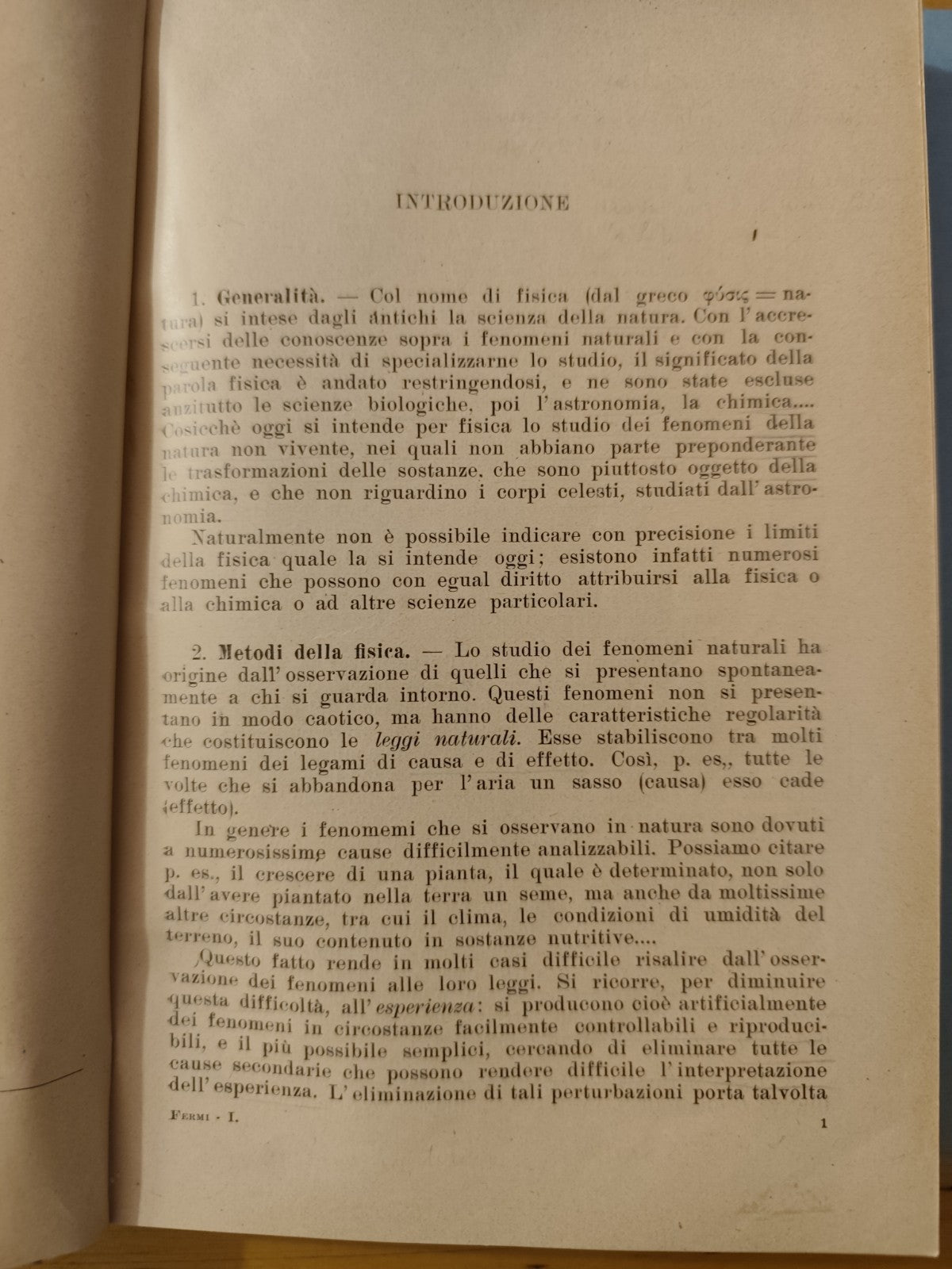Fisica ad uso dei licei - Enrico Fermi - Zanichelli 1933. Seconda edizione