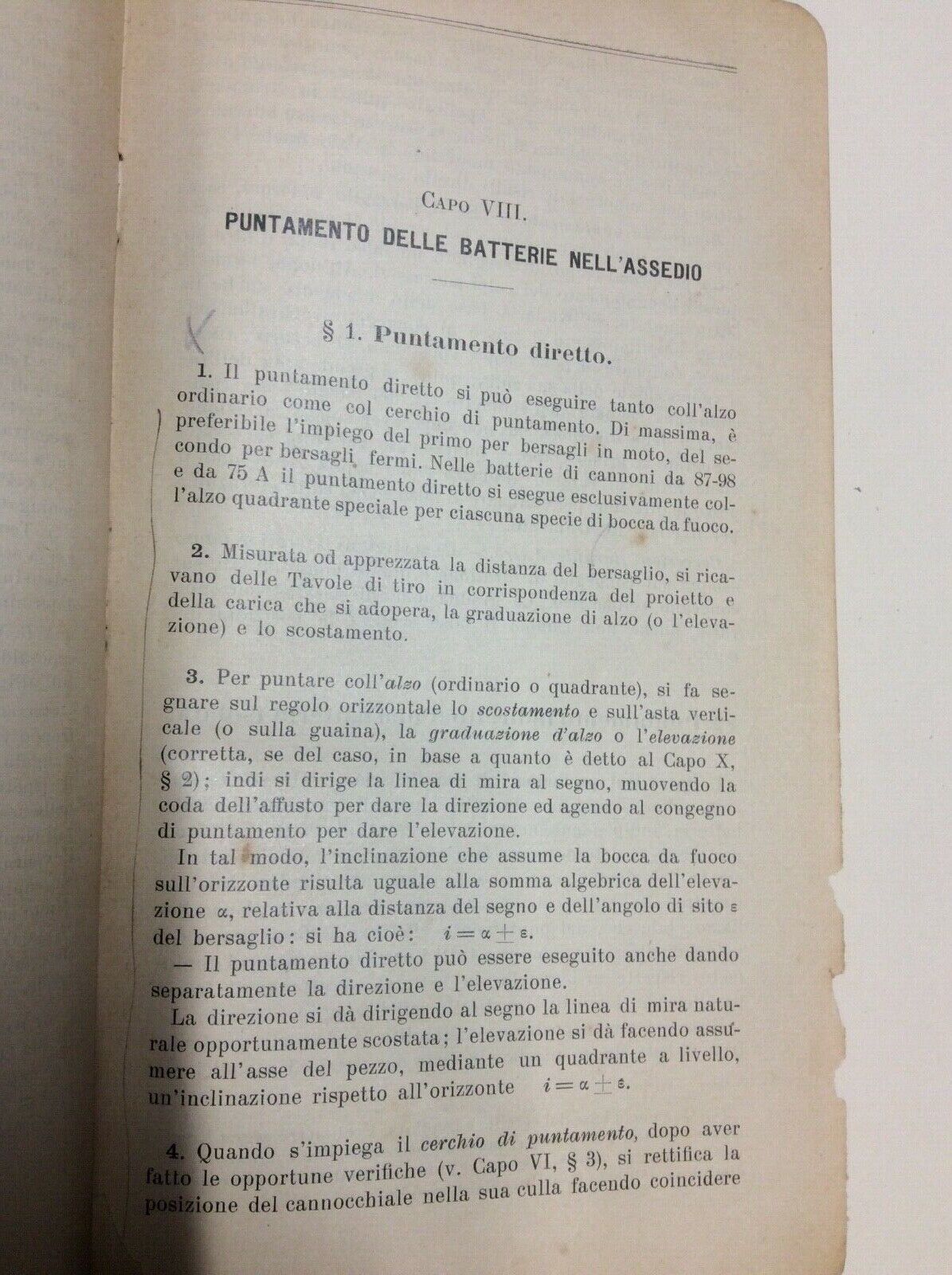 TIRO TEORICO PRATICO ARTIGLIERIE DI MEDIO CALIBRO -SPERANZINI-Artiglieria Accade