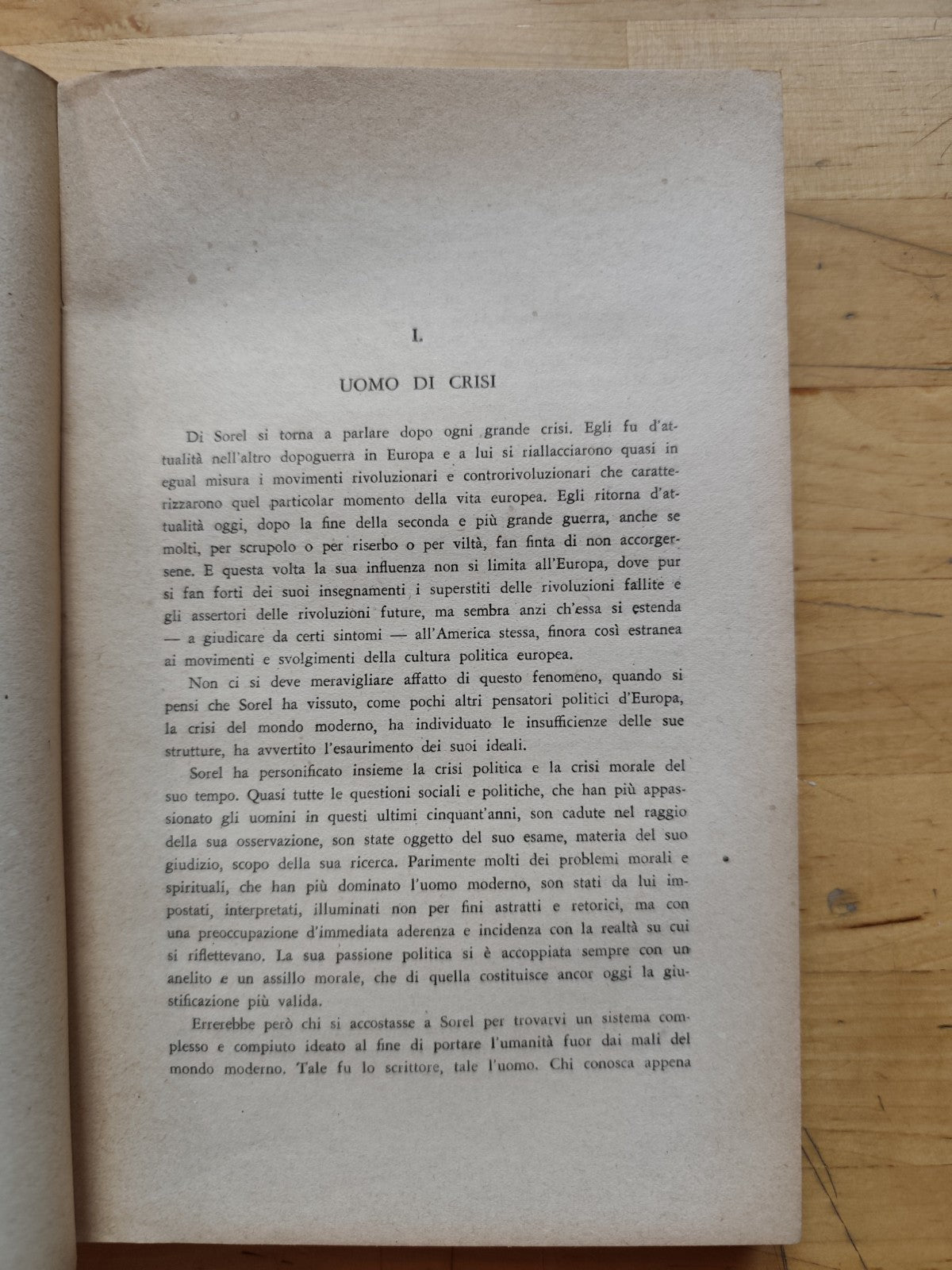 Sorel a cura di Giovanni Spadolini. L'Arco Firenze - biblioteca politica 1947