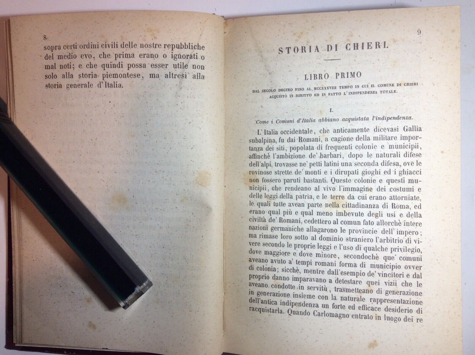 STORIE MINORI DI LUIGI CIBRARIO  CHIERI REAL BADIA D'ALTACOMBA 1855 