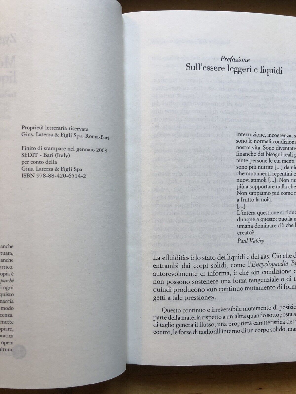 Modernità liquida, Zygmunt Bauman - Laterza Saggittari 2008