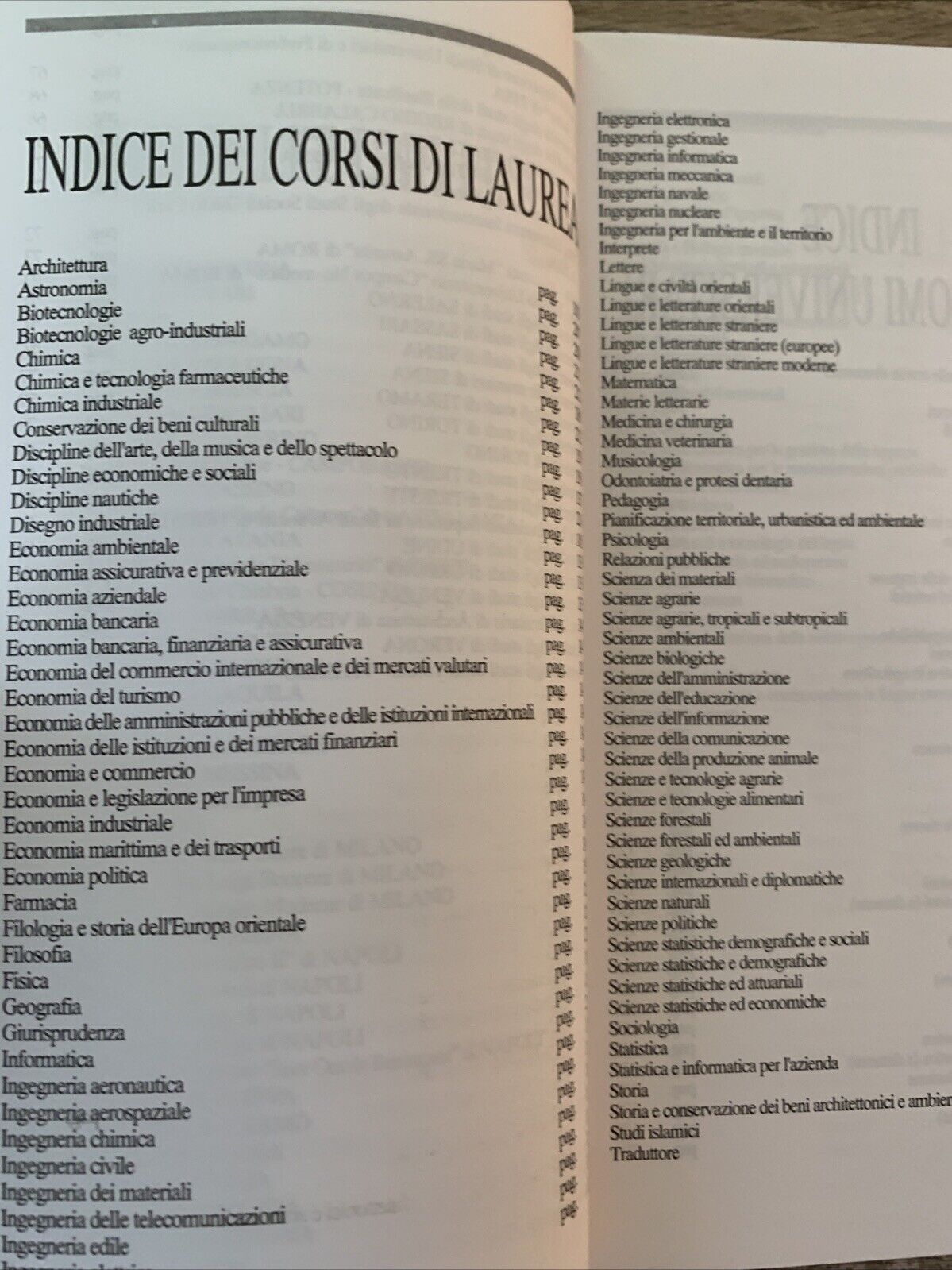 Ministero dell'università Ricerca scientifica e tecnologica Guida All'Università