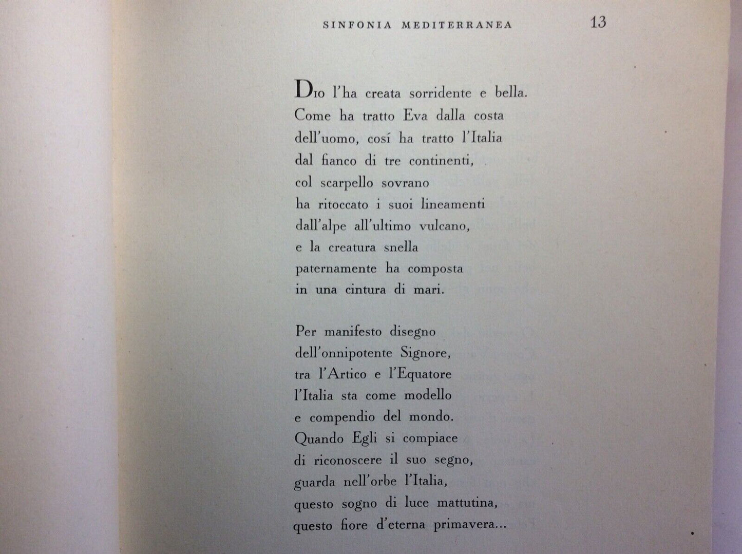 CANTI MEDITERRANEI, MEVIO GABELLINI, CAVALLERI EDITORE 1937
