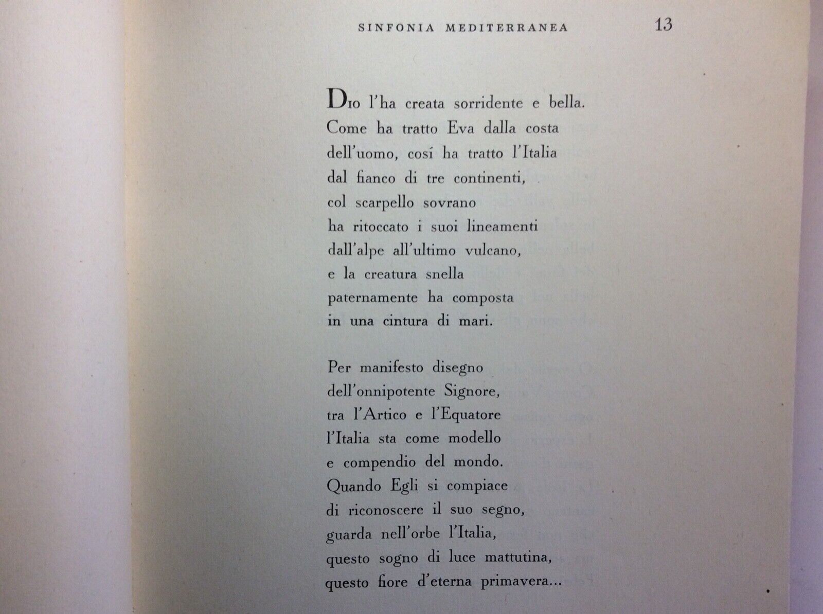 CANTI MEDITERRANEI, MEVIO GABELLINI, CAVALLERI EDITORE 1937