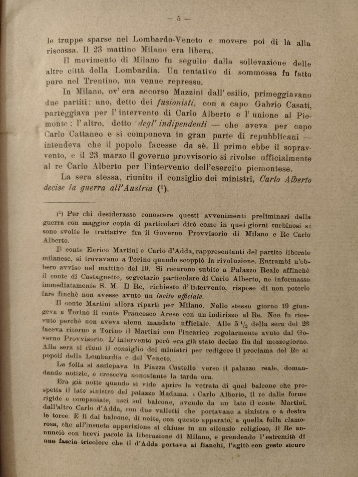 La campagna del 1848 Gen. G. Cassinis conferenze Ufficiali R. Aeronautica 1928