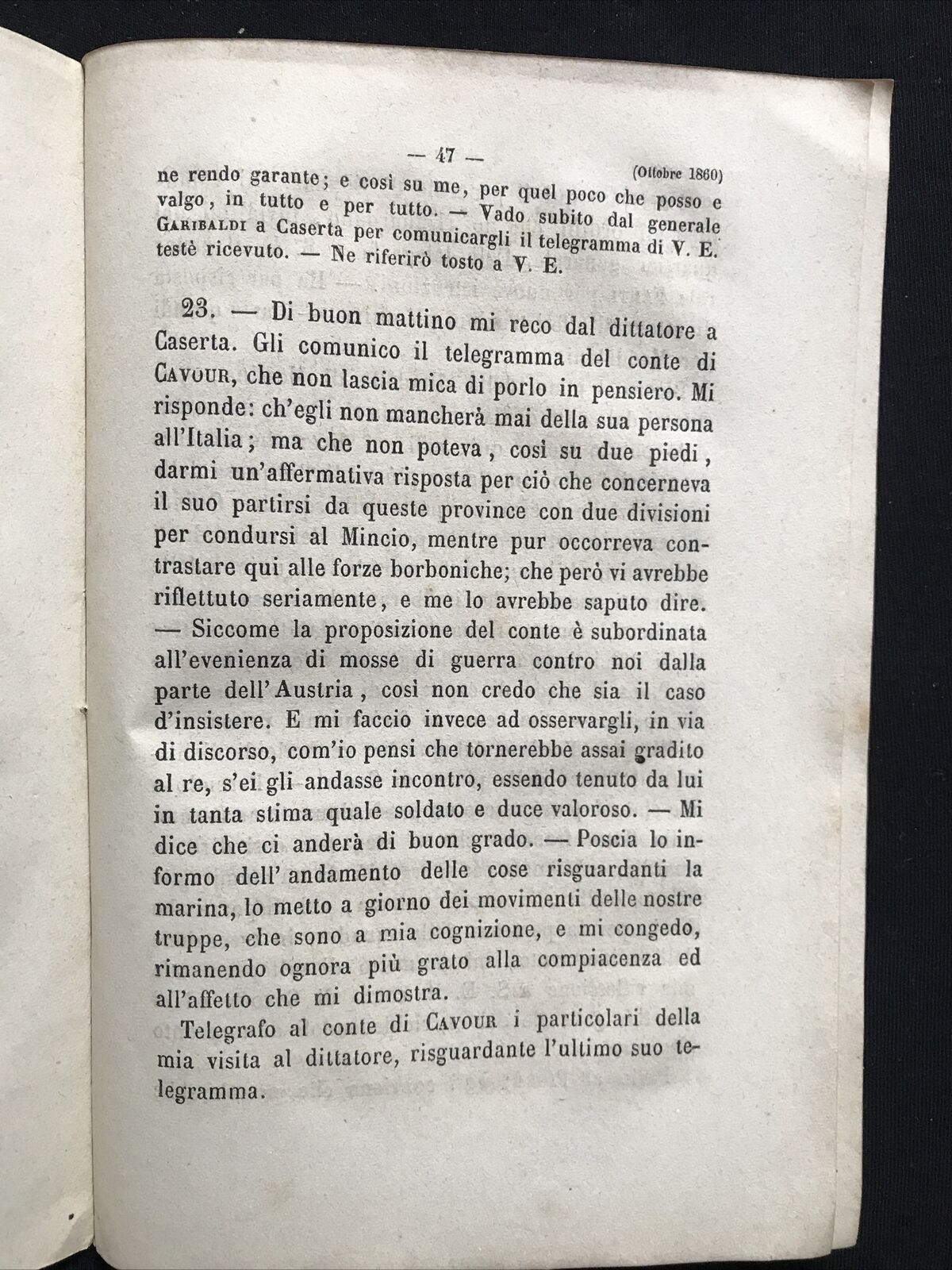 Diario Politico-Militare dell' Amm. C. Di Persano CAMPAGNA NAVALE 1860-1861