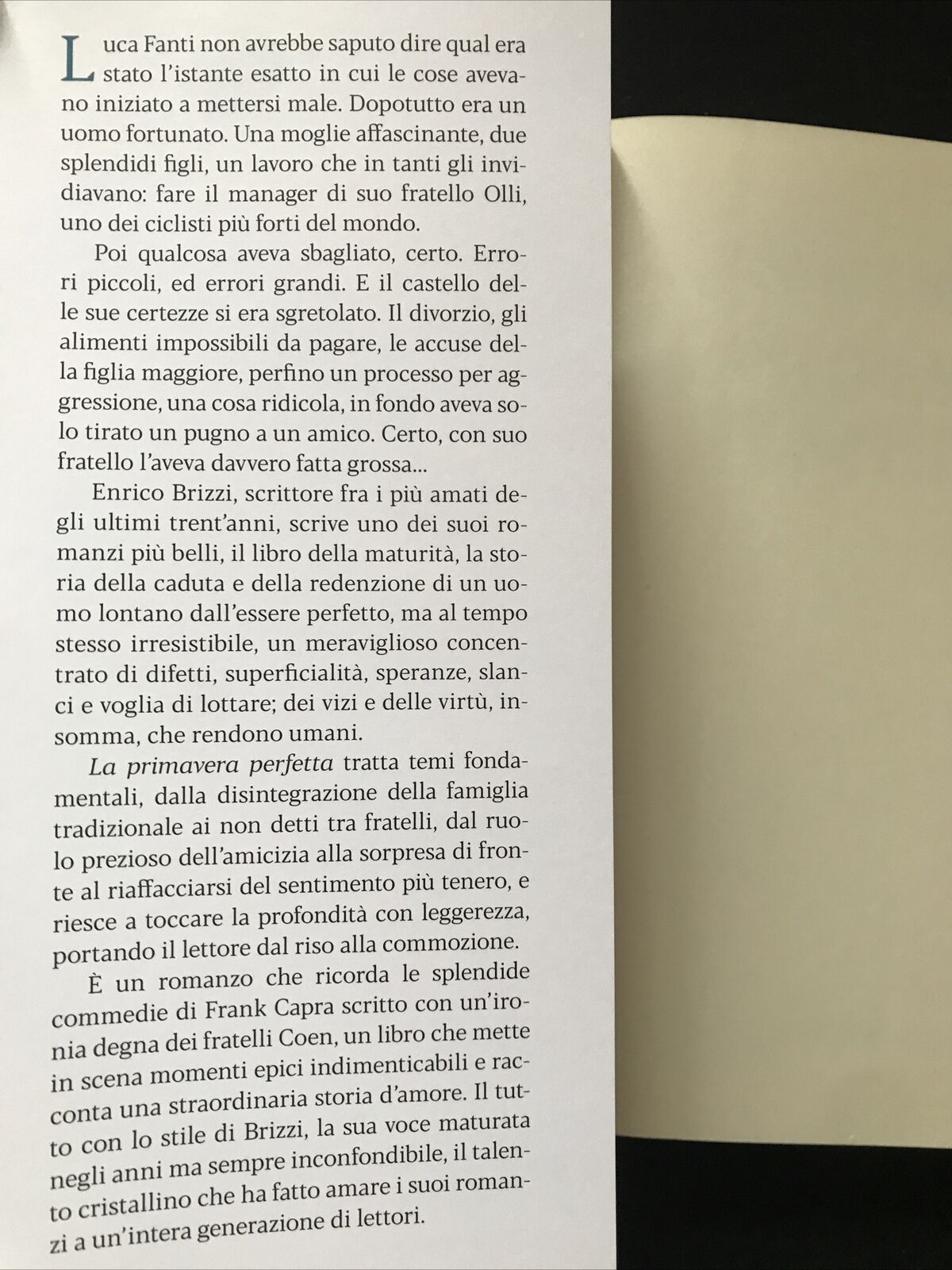 LA PRIMAVERA PERFETTA - Enrico Brizzi. Harper Collins