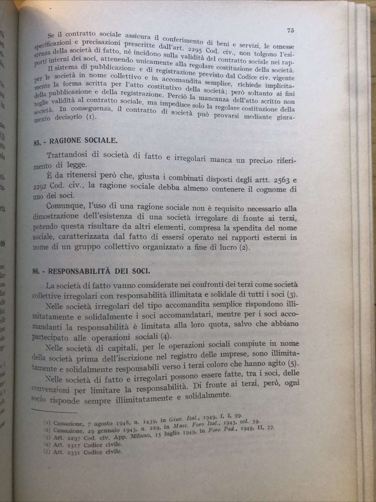 Le società personali - Francesco Martinenghi, Pirola 1955
