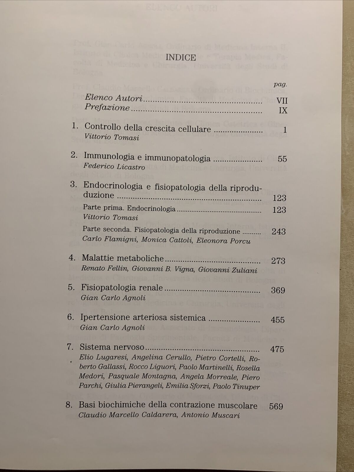 FISIOPATOLOGIA Agnoli Licastro Tomasi Zavagli. Vol. Primo 1. Clueb editore 1994