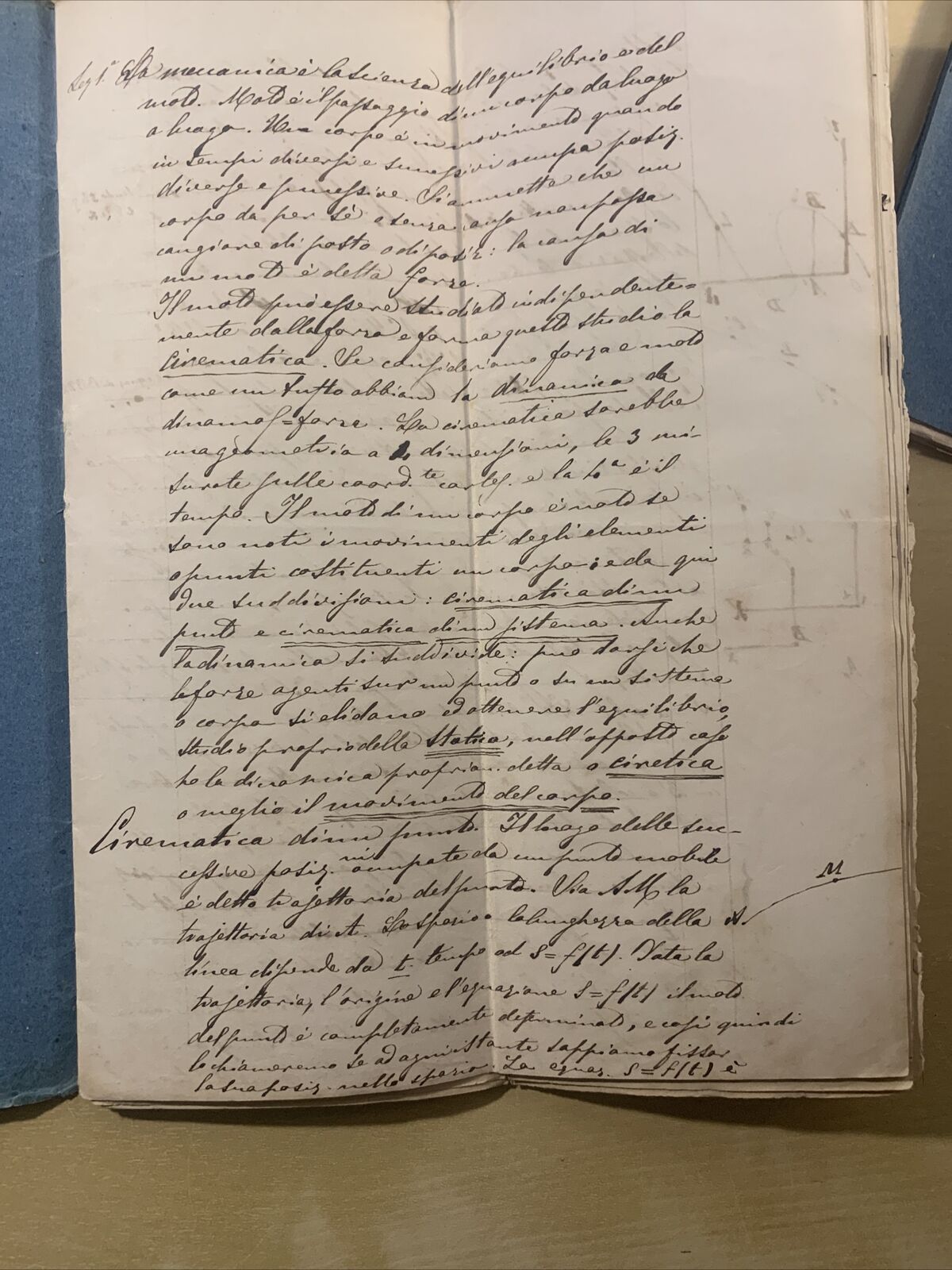 Antico Manoscritto Università di Pavia 1876, Meccanica Razionale, Carlo Formenti
