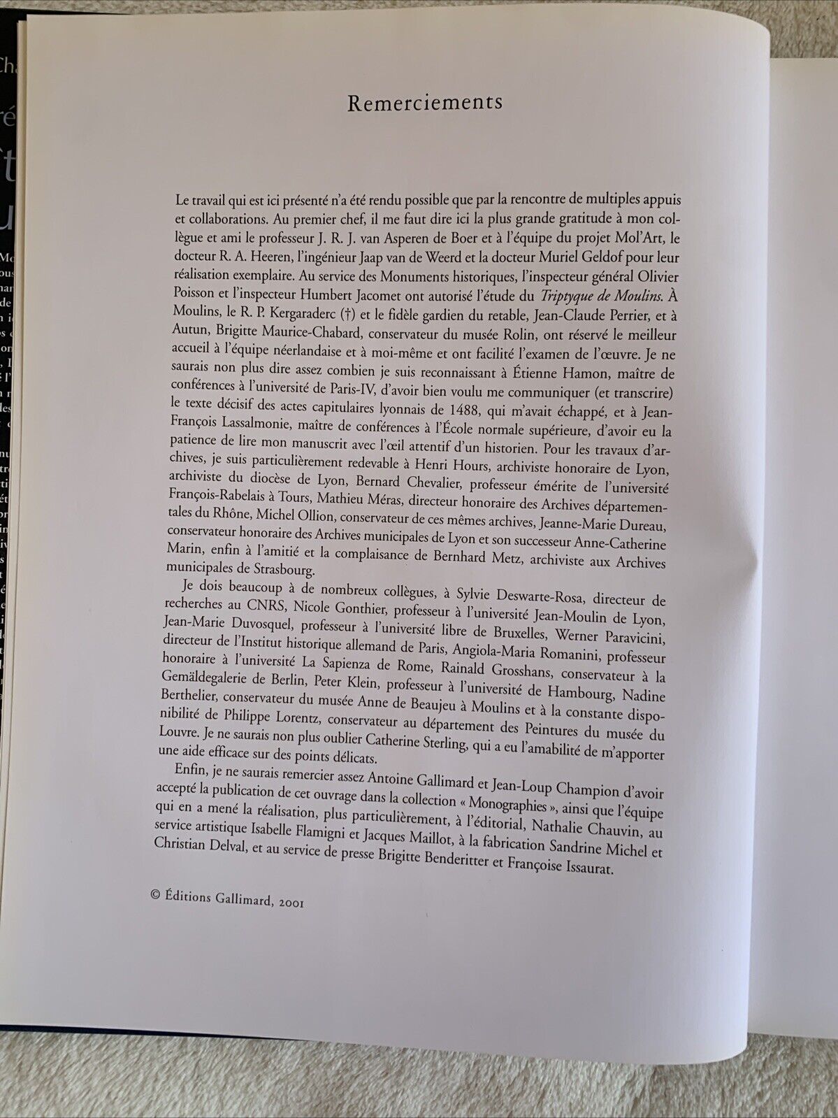 Jean Prévost Le Maître de Moulins - Albert Châtelet, Gallimard 2001