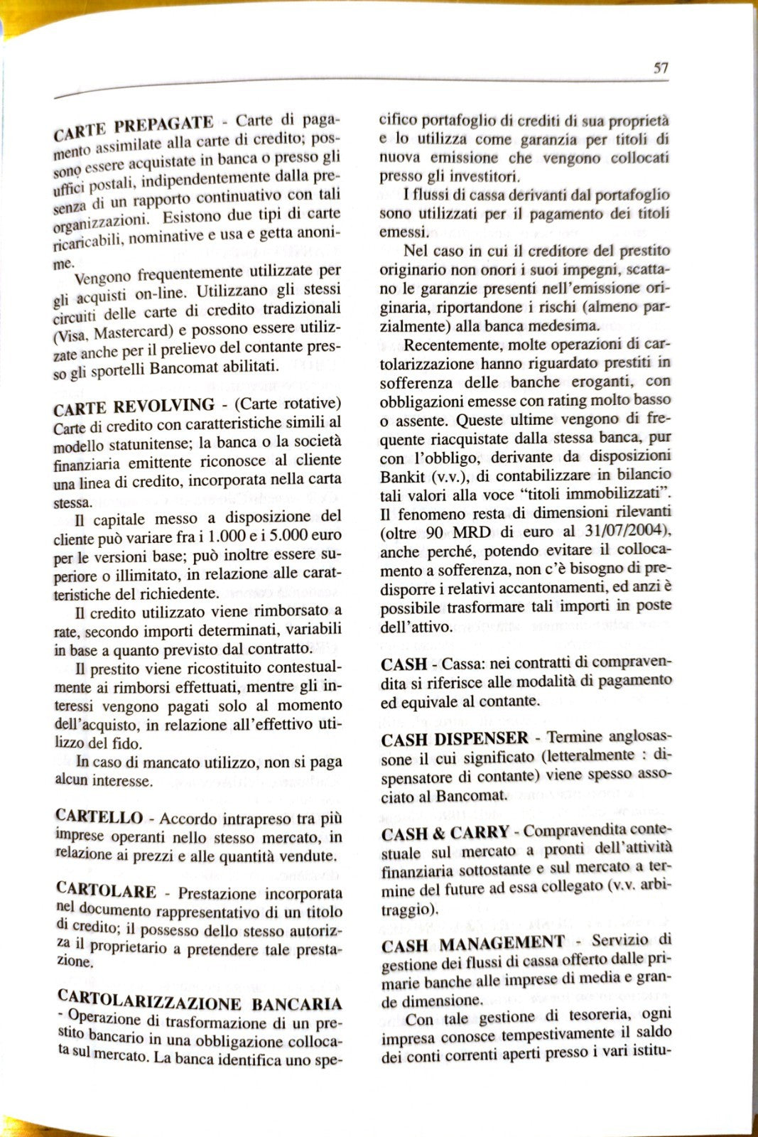 Le parole dell'economia e della Finanza D. Gubellini, Di Carlo, Patron ed. 2005