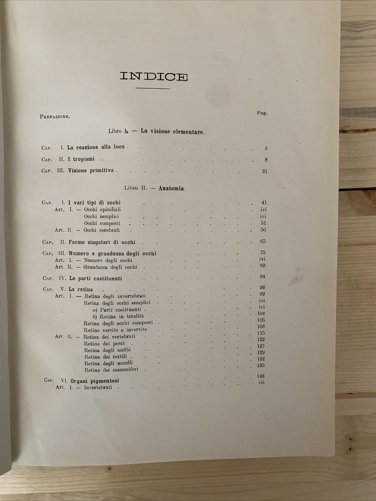ANATOMIA E FISIOLOGIA DELL'OCCHIO NELLA SERIE ANIMALE - Giuseppe Ovio 1925 #
