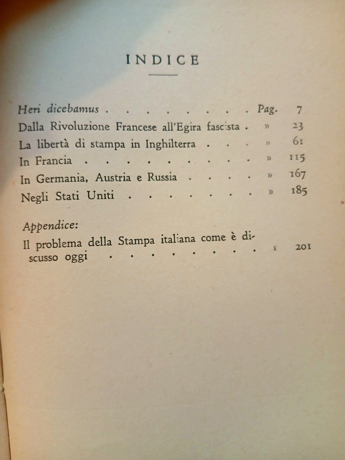 Libertà di stampa - Mario Borsa - Dall'Oglio editore 1945