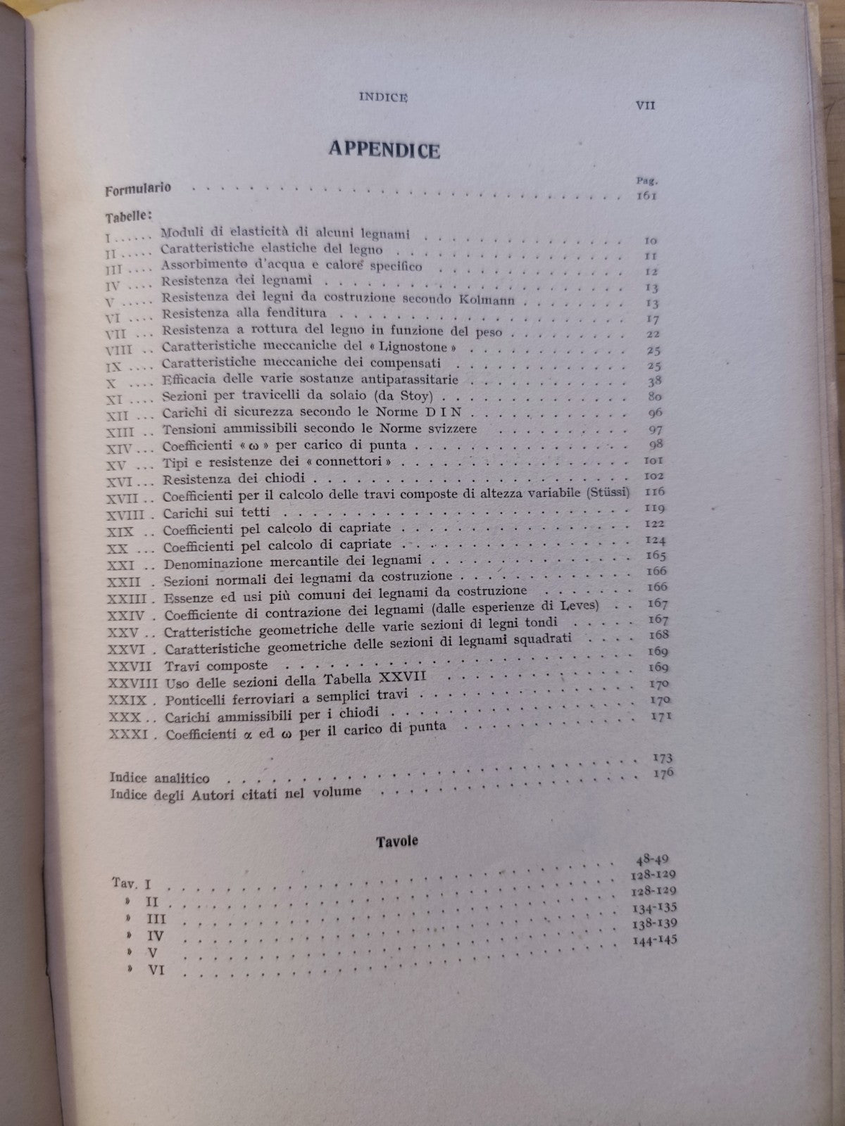 Tecnica delle costruzioni, costruzioni in Legno, Attilio Arcangeli vol. secondo
