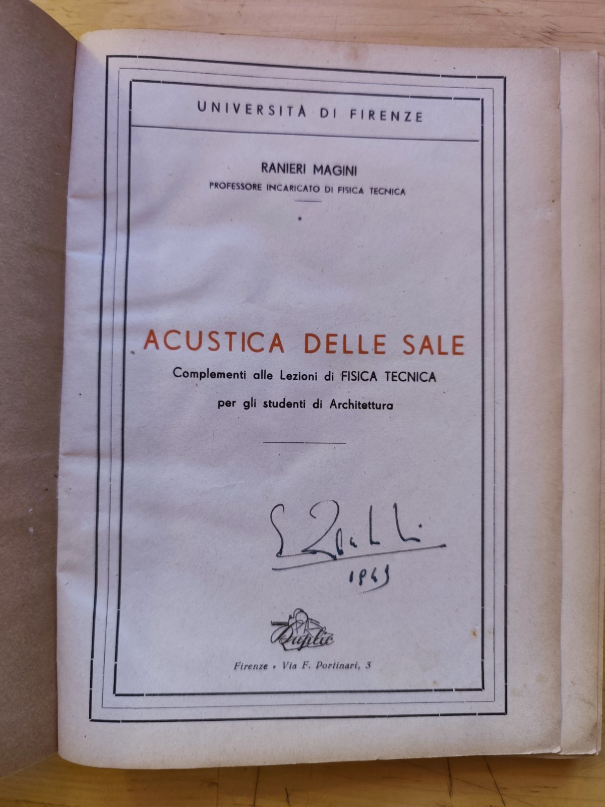 Acustica delle sale FISICA TECNICA per studenti di architettura, Magini Ranieri
